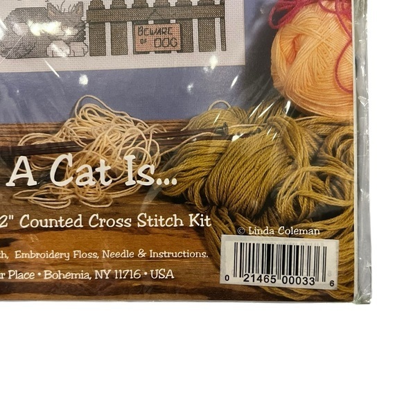 Cat Cross Stitch Kit A Cat Is… Sampler 10x12” Design Works #2358 New In Package - Picture 5 of 7